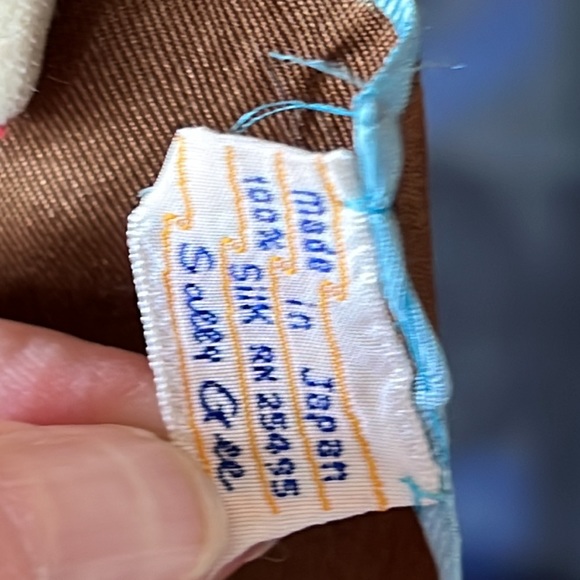 Oblong Sally Gee Silk Scarf Vintage - Picture 10 of 14